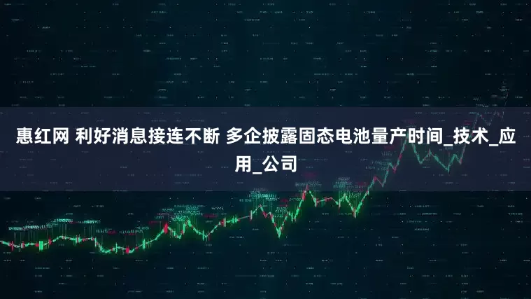 惠红网 利好消息接连不断 多企披露固态电池量产时间_技术_应用_公司