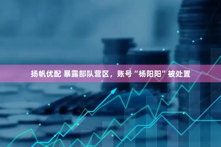 扬帆优配 暴露部队营区，账号“杨阳阳”被处置